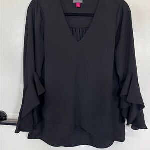Elegant Black Women's V-NeckTop